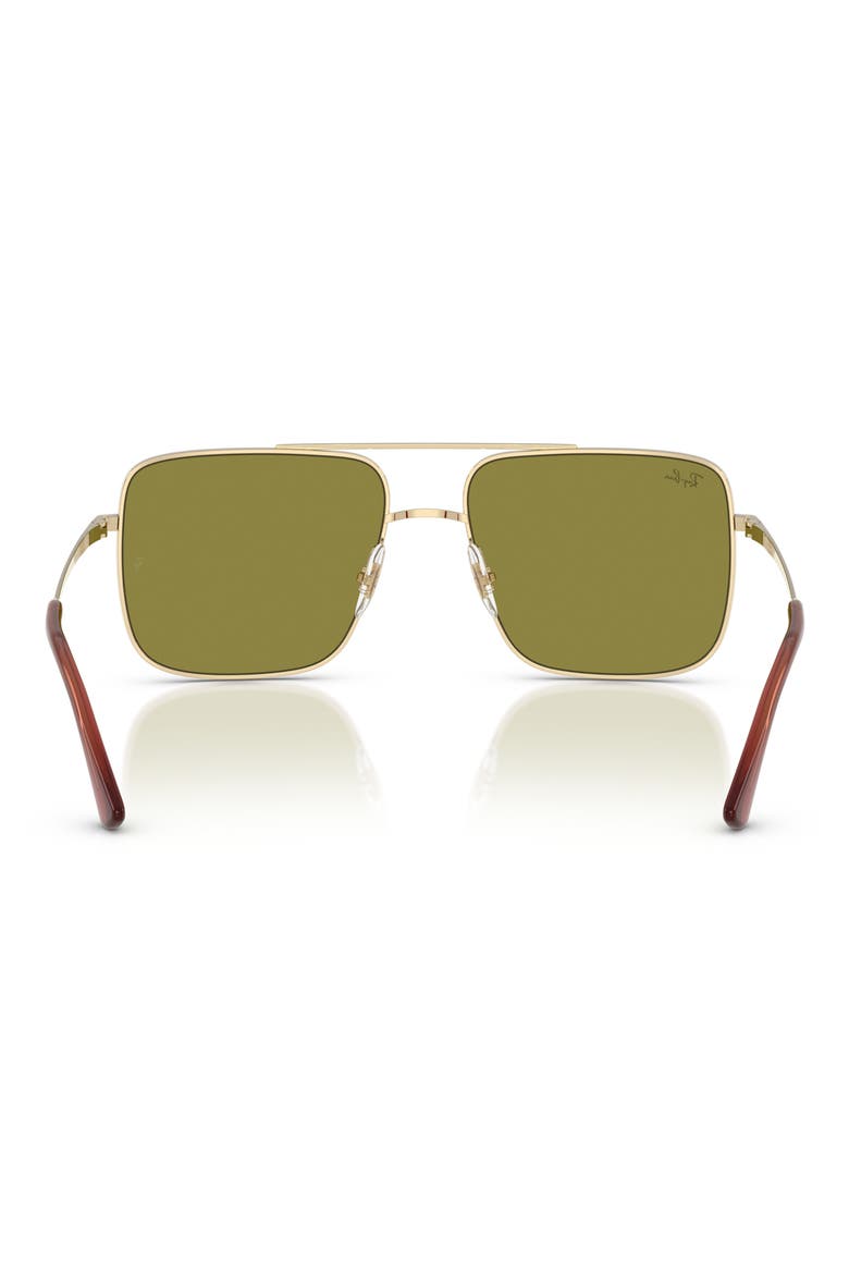 56mm Square Sunglasses, Alternate, color, PALE GOLD