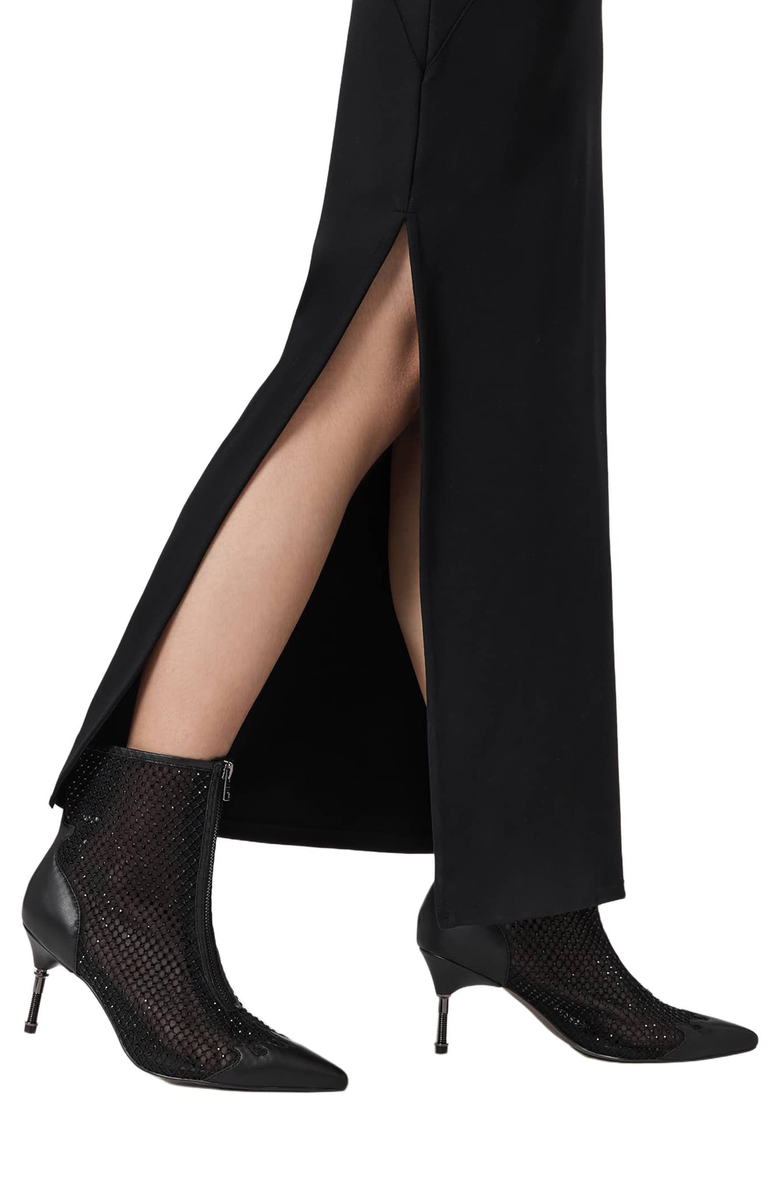 AllSaints Natasha Mesh Bootie, Alternate, color, Black