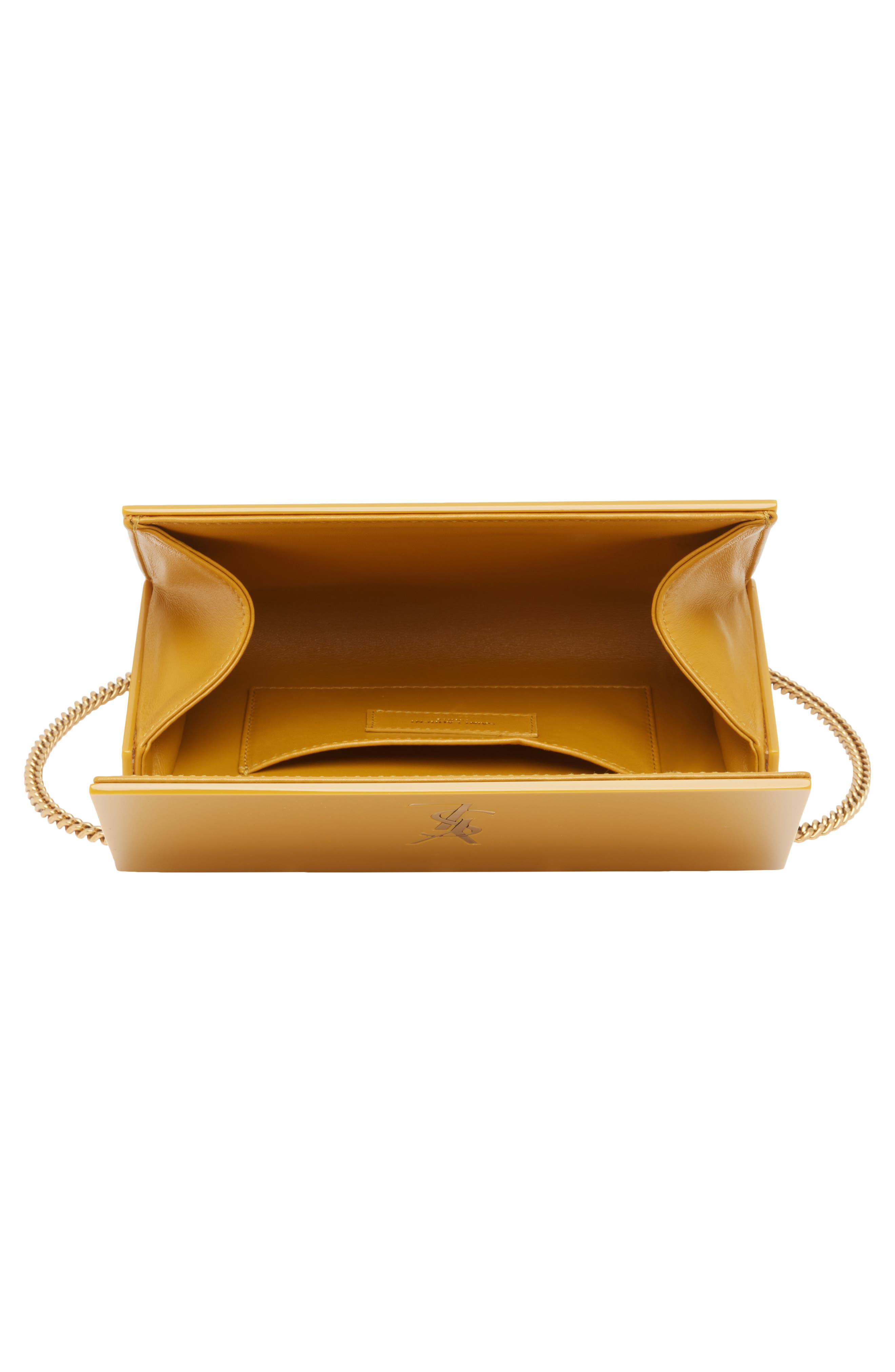 Saint Laurent Mini Vicky Plexiglas<sup>®</sup> Minaudiére, Alternate, color, Golden Hour