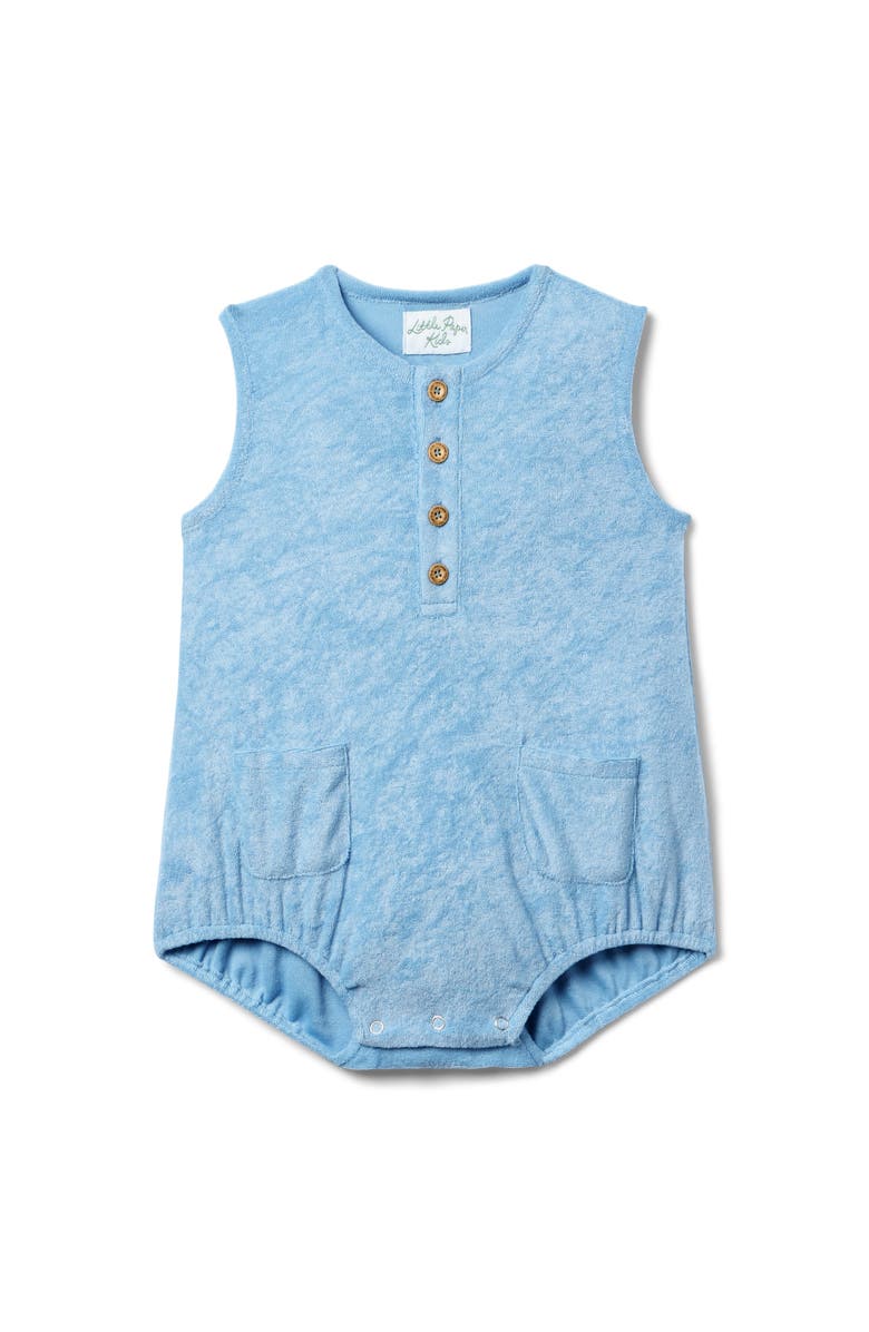 Little Paper Kids Chapman Bubble Romper, Main, color, Aqua