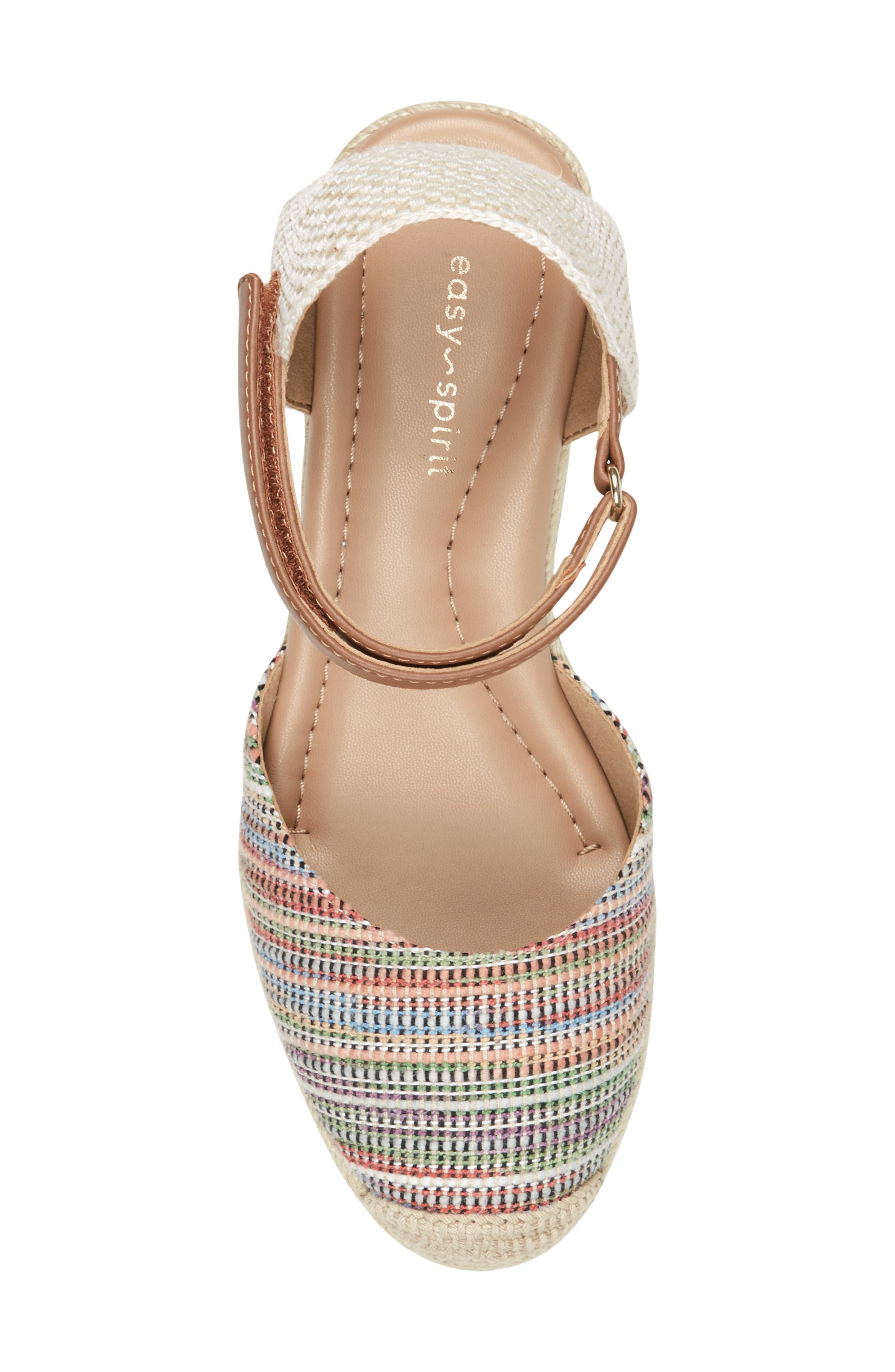 Easy Spirit Makaylie Espadrille Wedge Sandal, Alternate, color, Light Natural