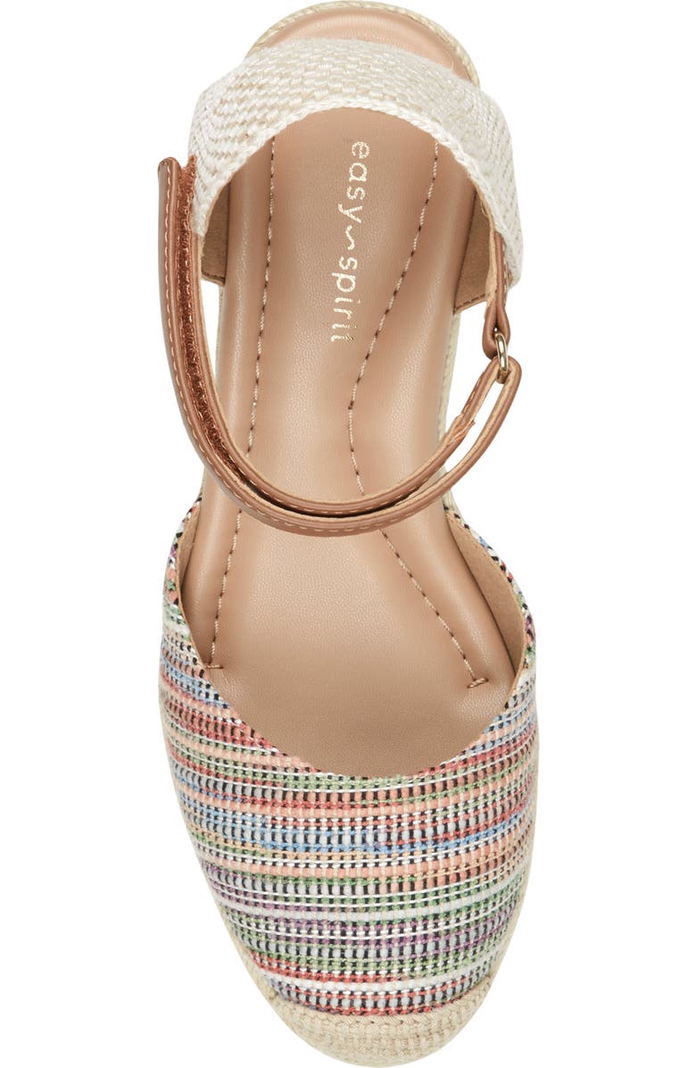 Easy Spirit Makaylie Espadrille Wedge Sandal, Alternate, color, Light Natural