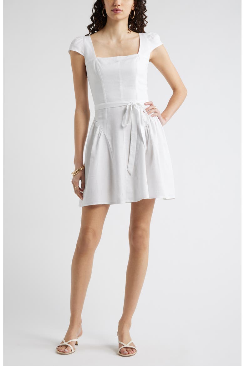 Fit & Flare Minidress, Main, color, WHITE