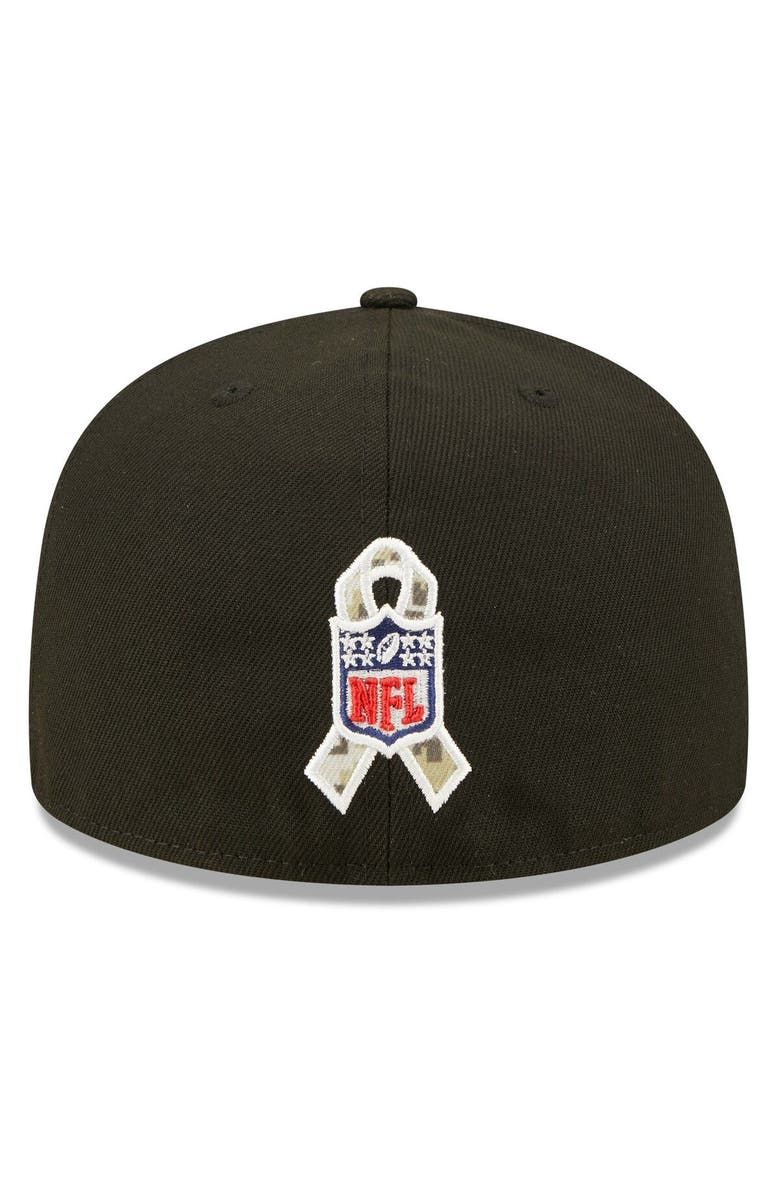 New Era Men's New Era Black Washington Commanders 2022 Salute To Service 59FIFTY Fitted Hat, Alternate, color,