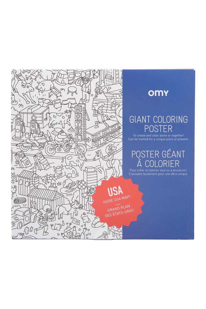 Giant coloring poster USA, Main, color, MULTI