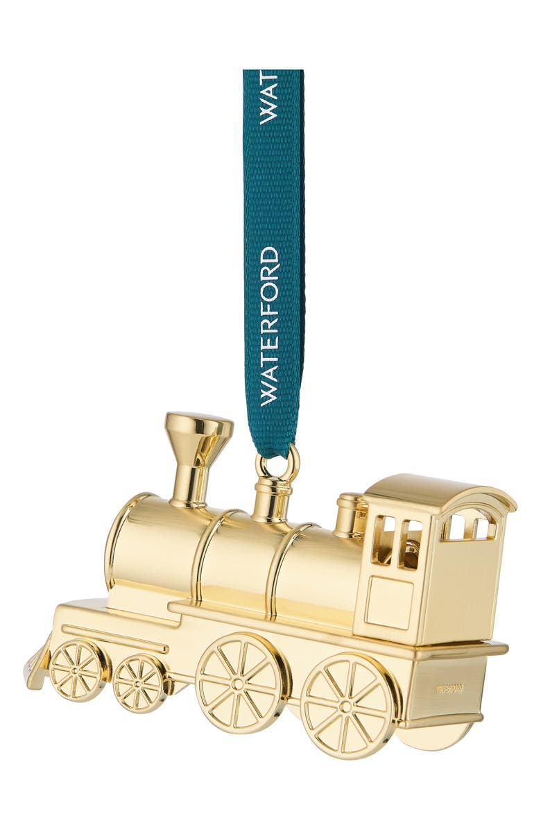 Waterford Steam Train Golden Ornament, Alternate, color, Gold