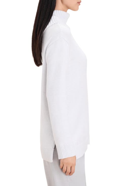 Foldover Turtleneck Sweater