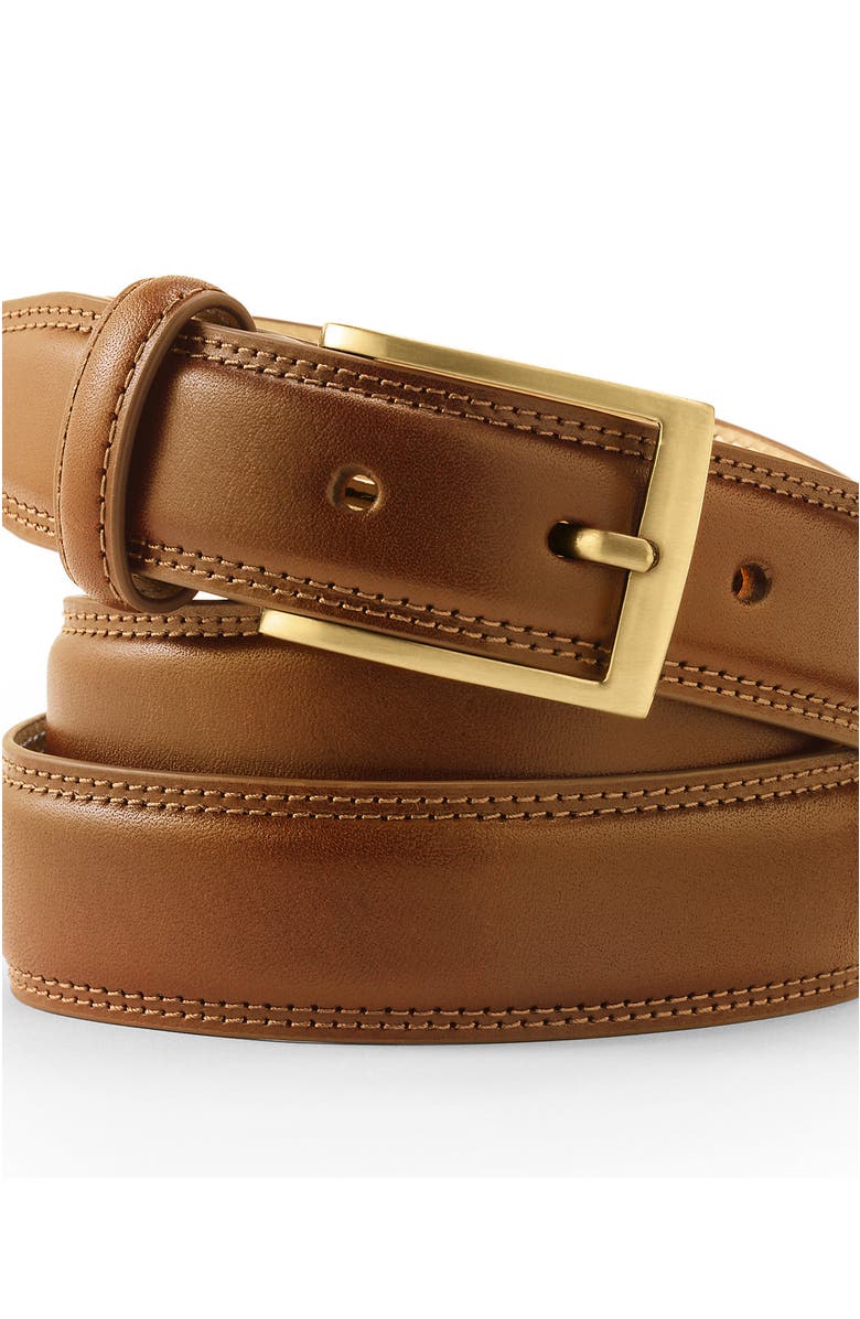 Lands' End Glove Leather Belt, Main, color, Chestnut