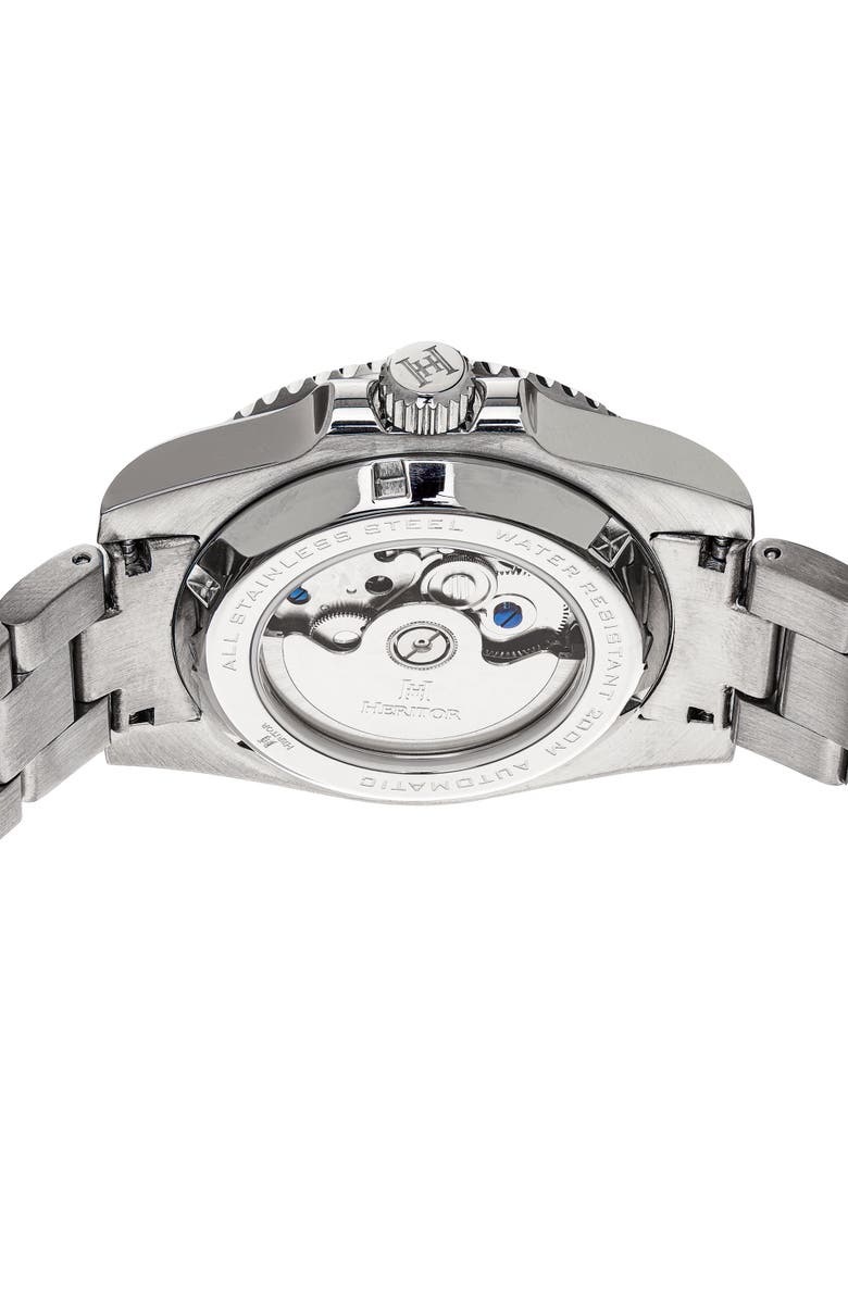 Heritor Automatic Luciano Bracelet Watch w/Date, Alternate, color, Black/Blue