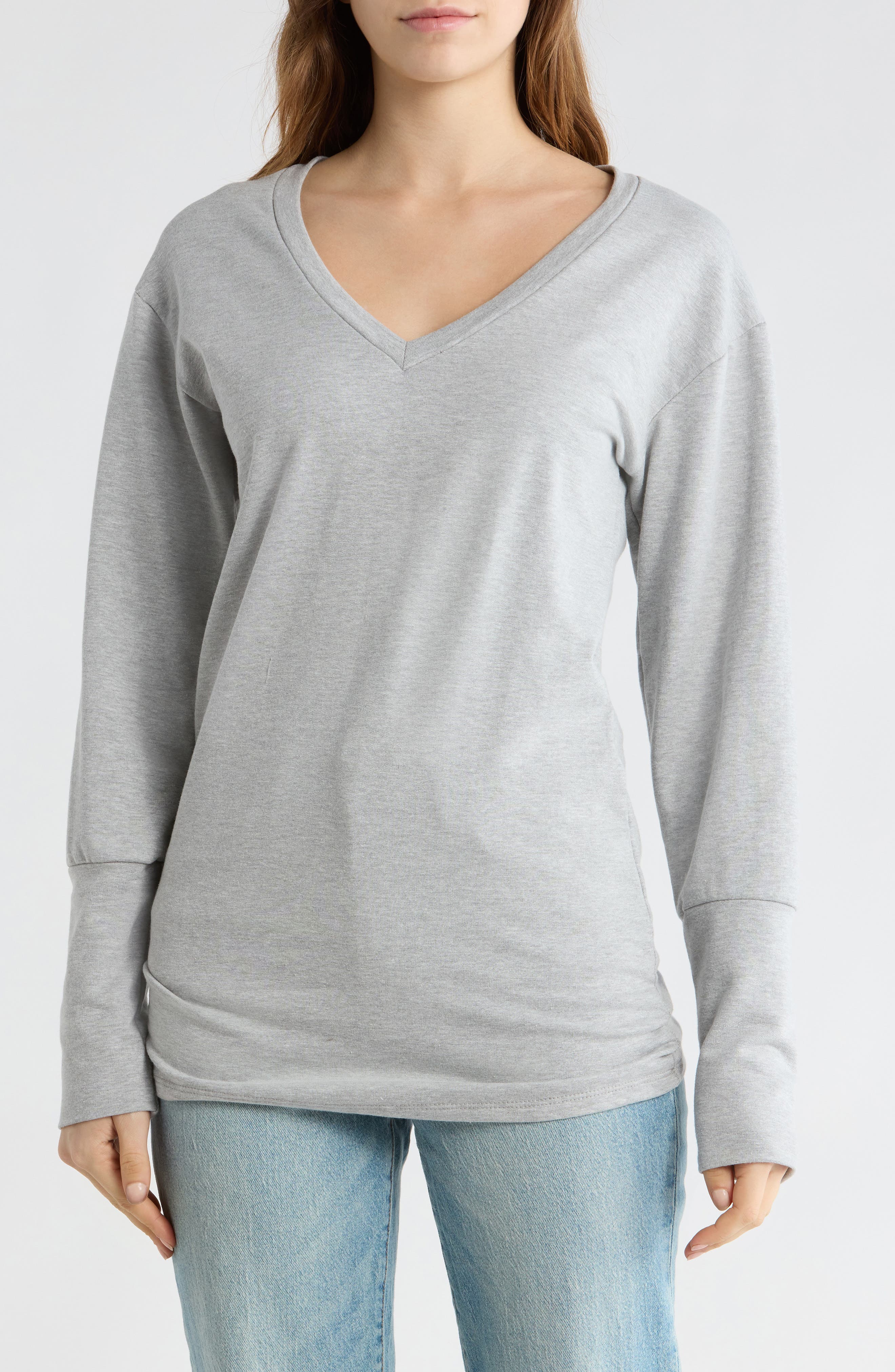 V-Neck Dolman Sleeve Sweater
