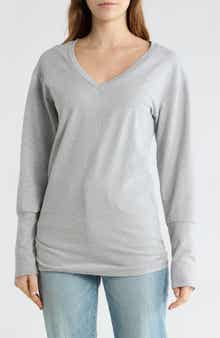GO COUTURE V-Neck Dolman Sleeve Sweater