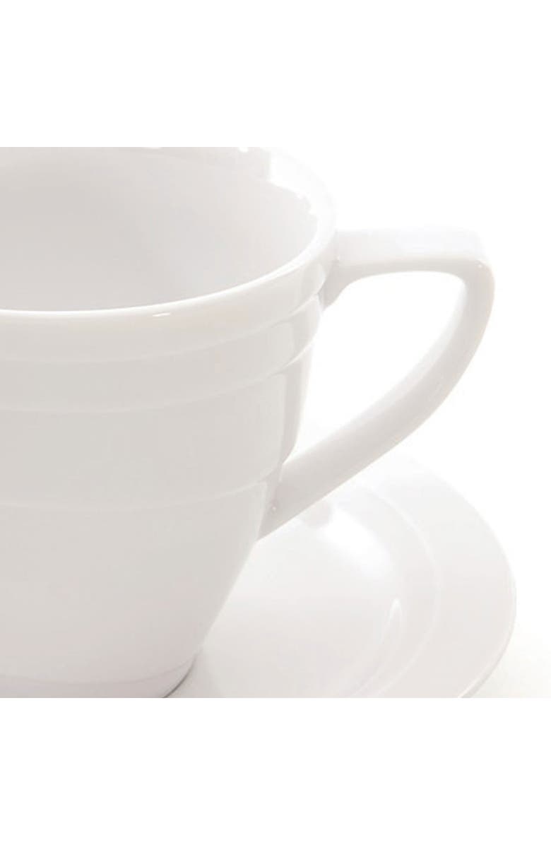 BergHOFF Essentials 4-Piece Tea Cup & Saucer Set, Alternate, color, White