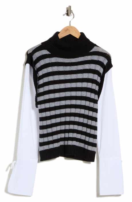 Paola Mixed Media Cotton & Wool Sweater