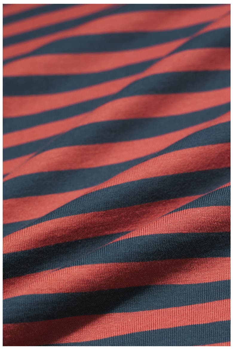 Sailor Stripe Long Sleeve Organic Cotton T-Shirt, Alternate, color, MINI CORNISH DUSTY COPPER