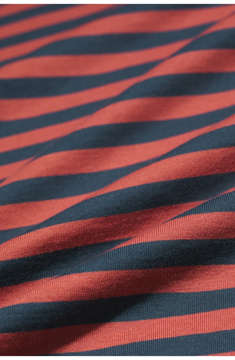 Seasalt Cornwall Sailor Stripe Long Sleeve Organic Cotton T-Shirt, Alternate, color, Mini Cornish Dusty Copper
