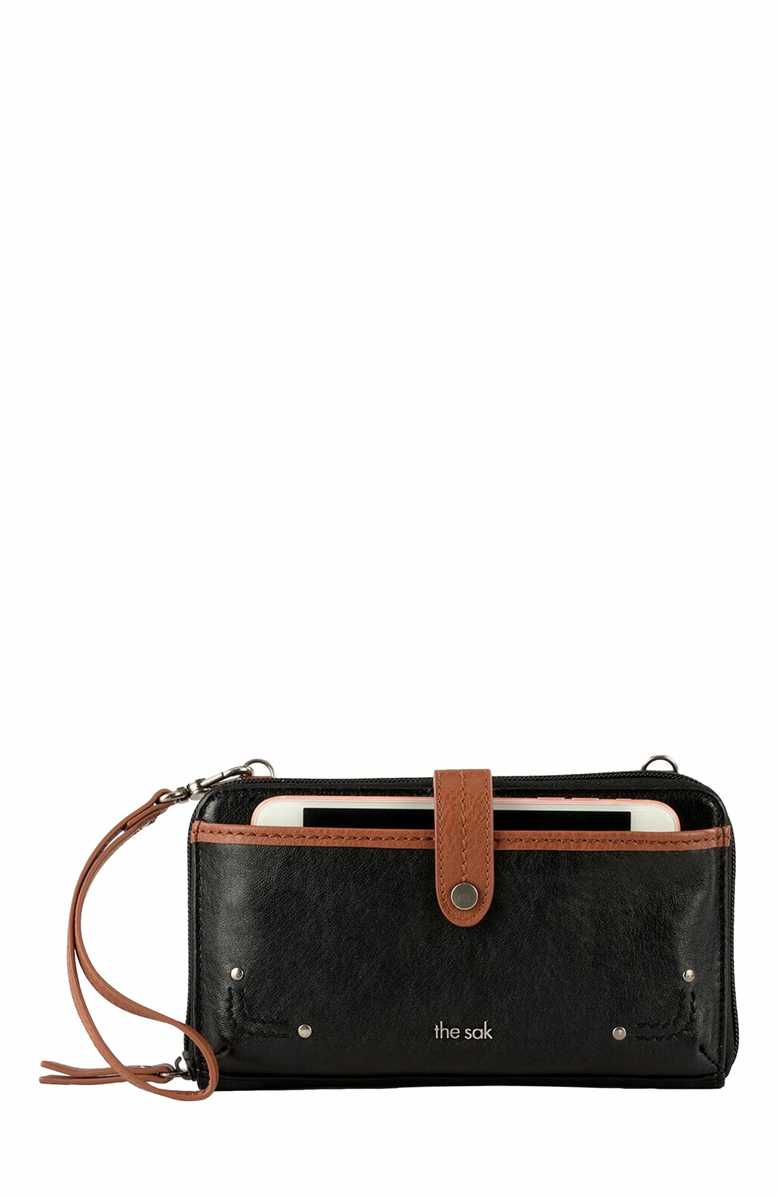 The Sak Iris Smartphone Crossbody Bag, Main, color, Black Onyx