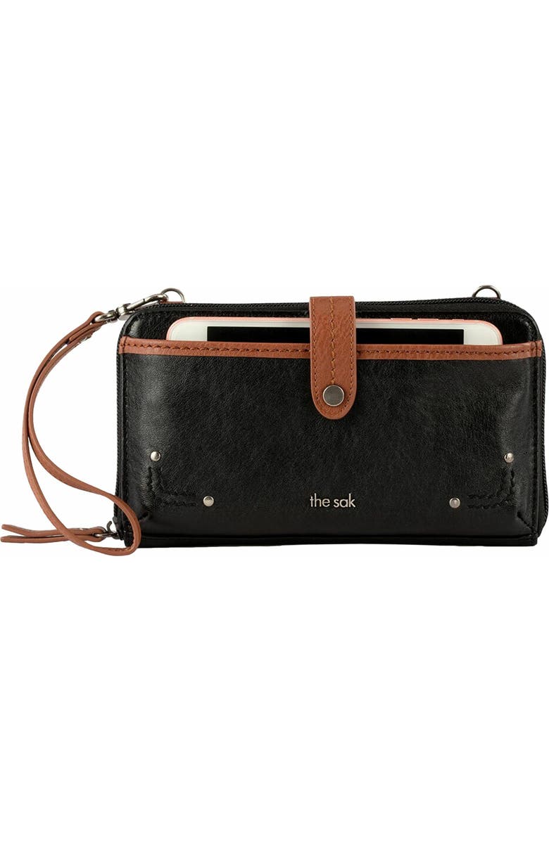 The Sak Iris Smartphone Crossbody Bag, Main, color, Black Onyx