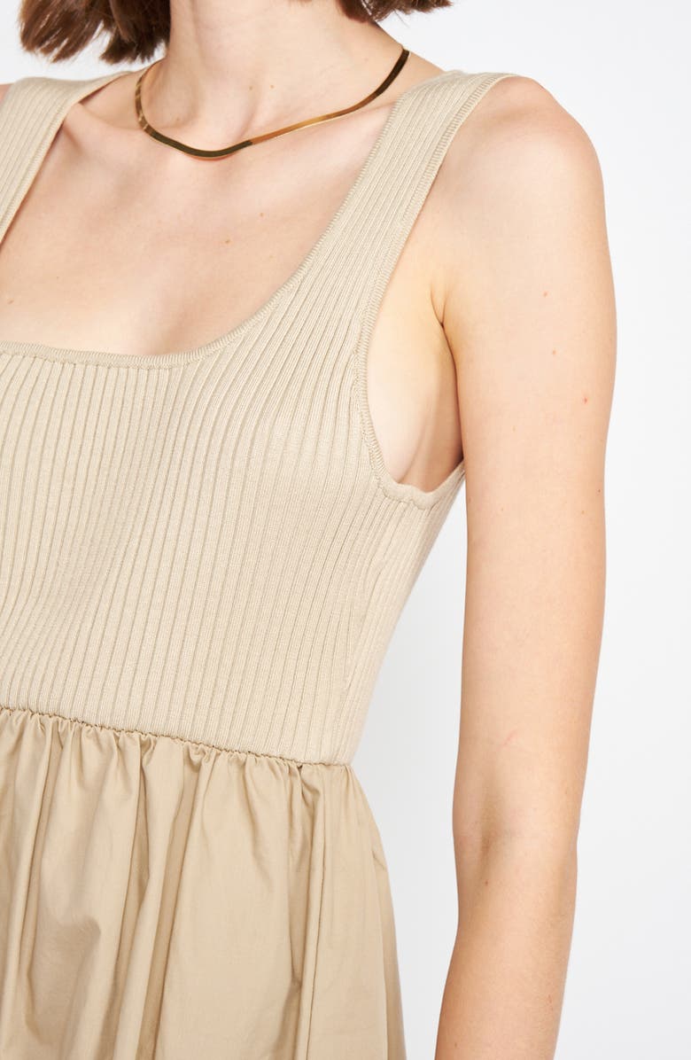 En Saison Winslow Mixed Media Scoop Neck Minidress, Alternate, color,