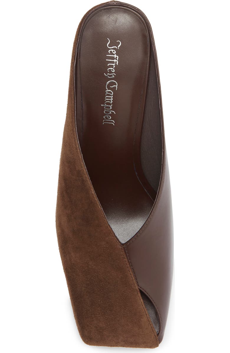 Jeffrey Campbell Hoof It Mule, Alternate, color, Coffee Suede Combo