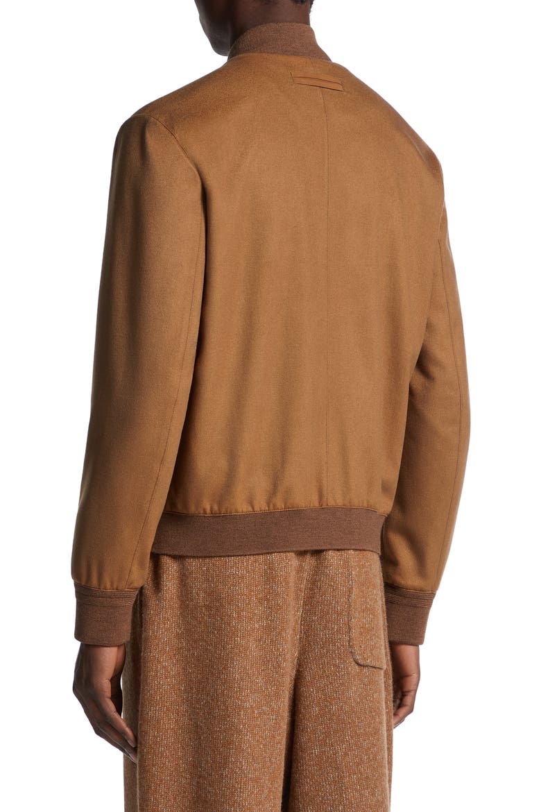 Water Repellent Elements Oasi Cashmere Bomber Jacket, Alternate, color, VICUNA