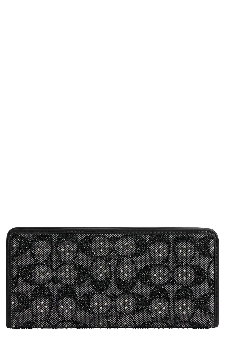 COACH Essential Slim Signature Crystal Jacquard Wallet, Main, color, 