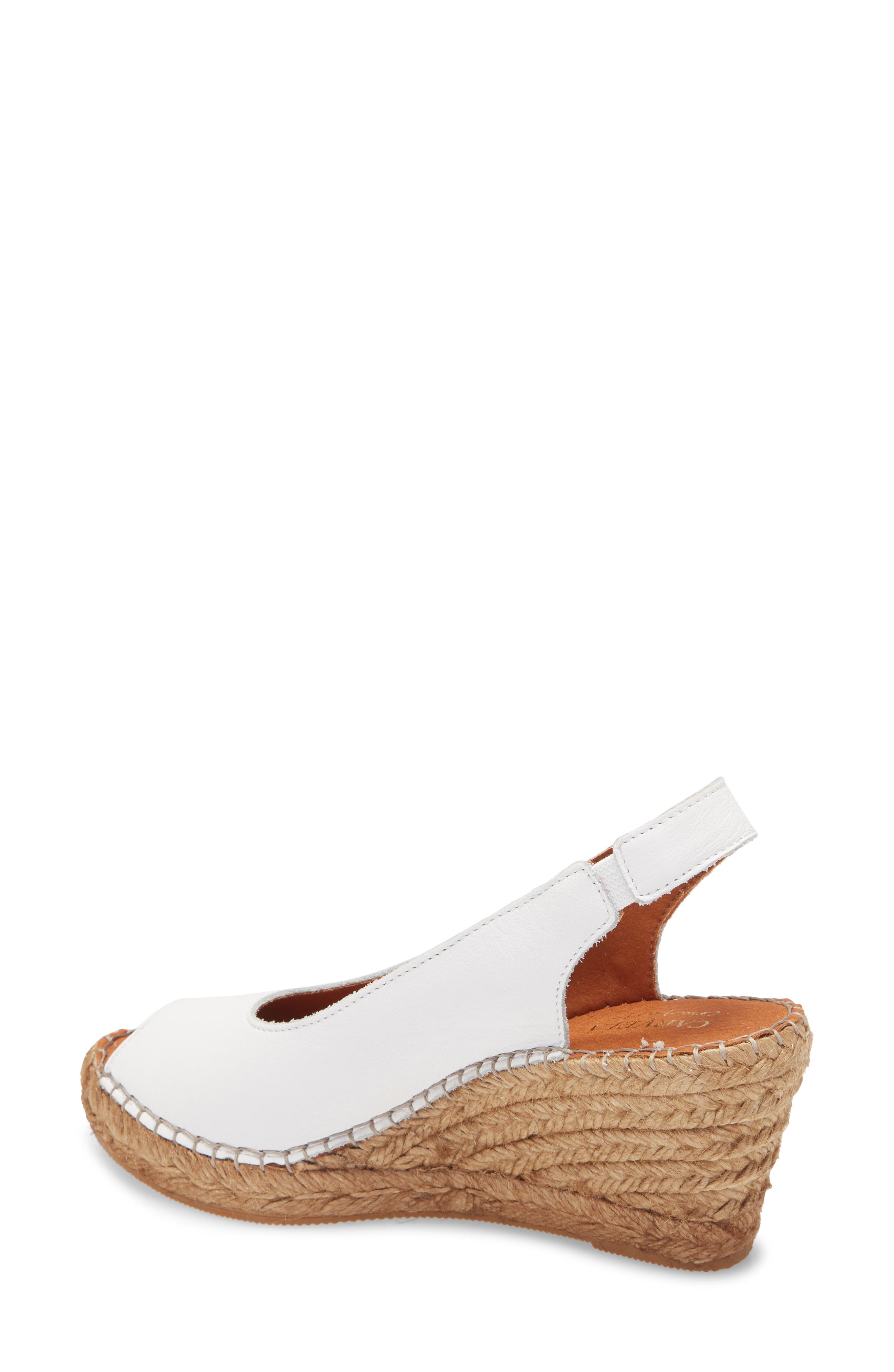 Sharon Espadrille Wedge Sandal, Alternate, color, WHITE LEATHER