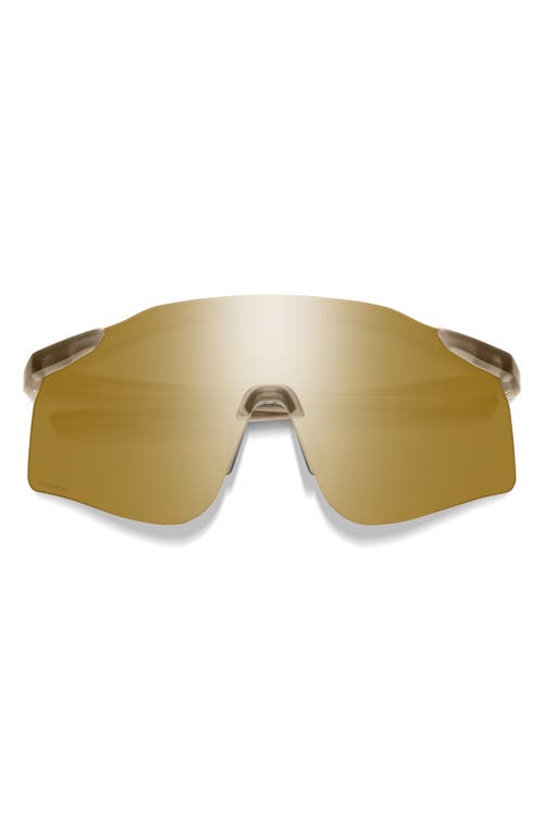 Smith Defy 135mm Chromapop™ Polarized Shield Sunglasses In Matte Summit Crystal/bronze
