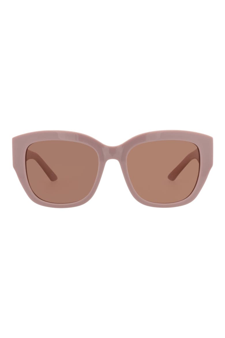 55mm Square Sunglasses, Main, color, PINK PINK RED
