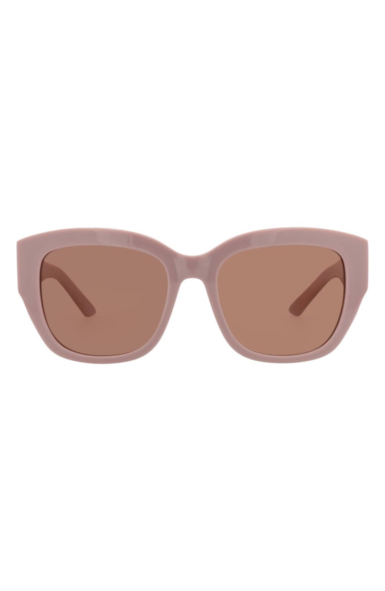McQueen 55mm Square Sunglasses, Main, color, Pink Pink Red