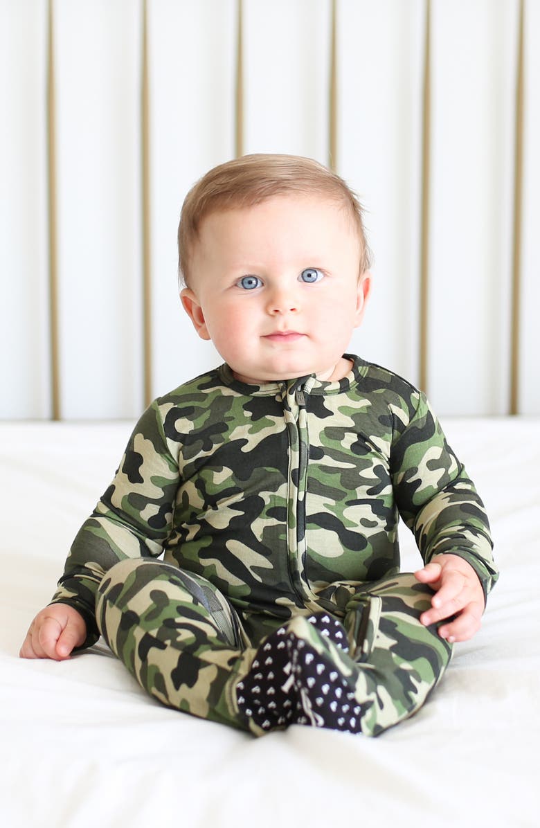 Posh Peanut Cadet Camo Footie, Alternate, color, 