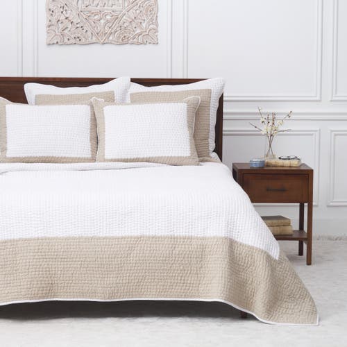 Elisabeth York Tamia Natural Bedding Quilt Collection In Multi