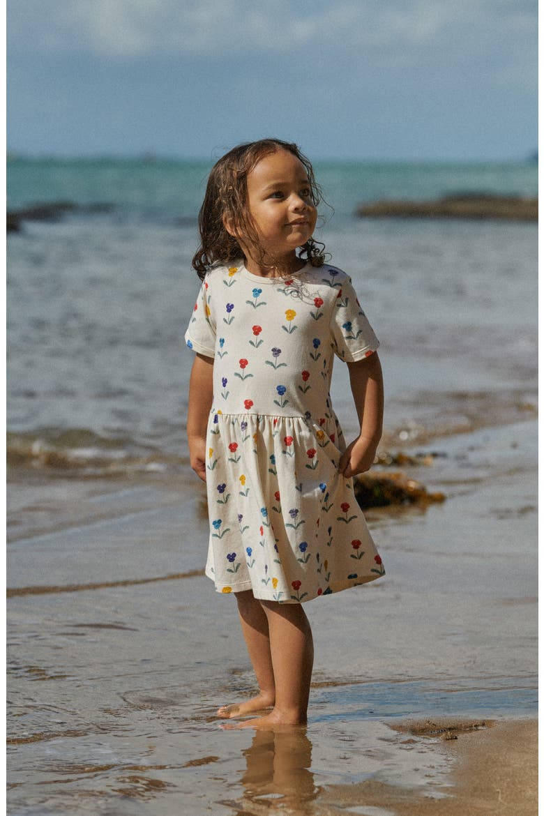 Kids' Saturday Organic Cotton Jersey Dress, Alternate, color, DELPHINE BLOOMS PRIN