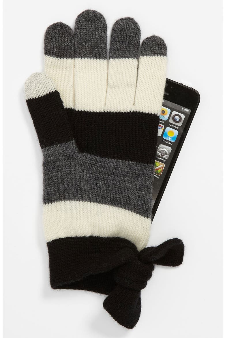 bow tech gloves, Alternate, color, BLACK