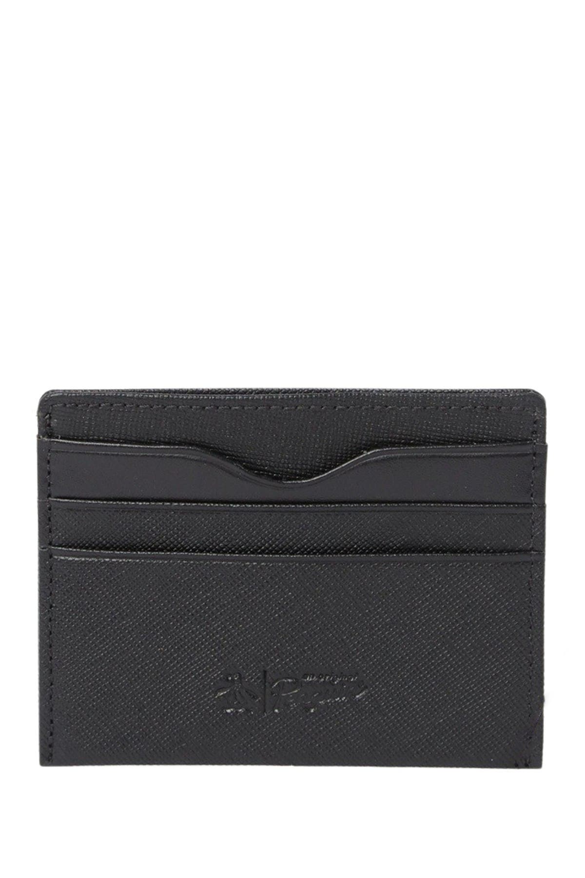 Original Penguin Saffiano Leather Card Case