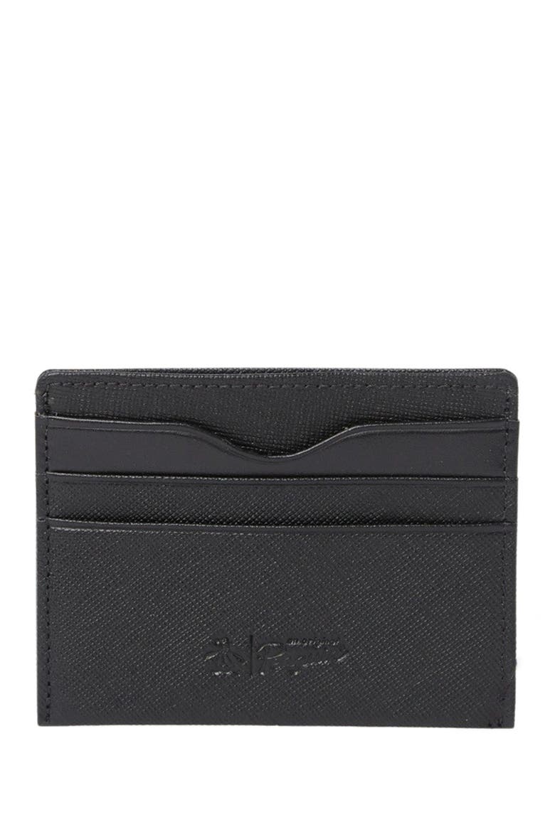Saffiano Leather Card Case, Main, color, BLK