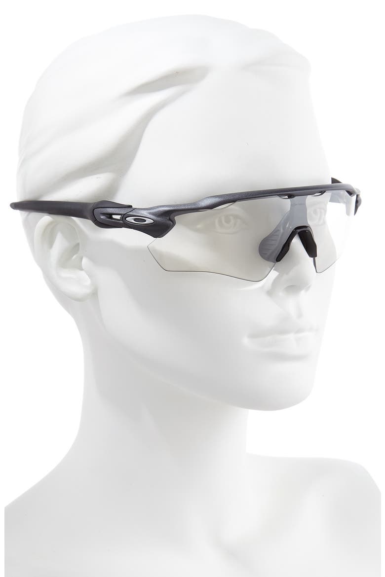 Radar® EV Path 138mm Polarized Photochromic Shield Wrap Sunglasses, Alternate, color, STEEL/ BLACK