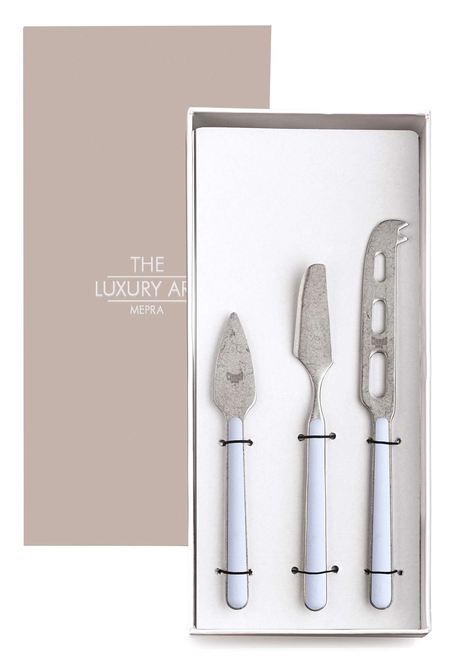 Mepra Fantasia Pewter Cheese Knives In Multi