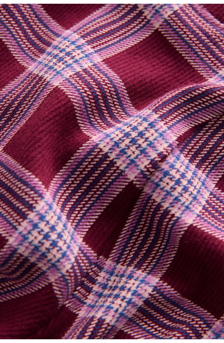 NEXT Kids' Check Rib Flare Leggings, Alternate, color, Red