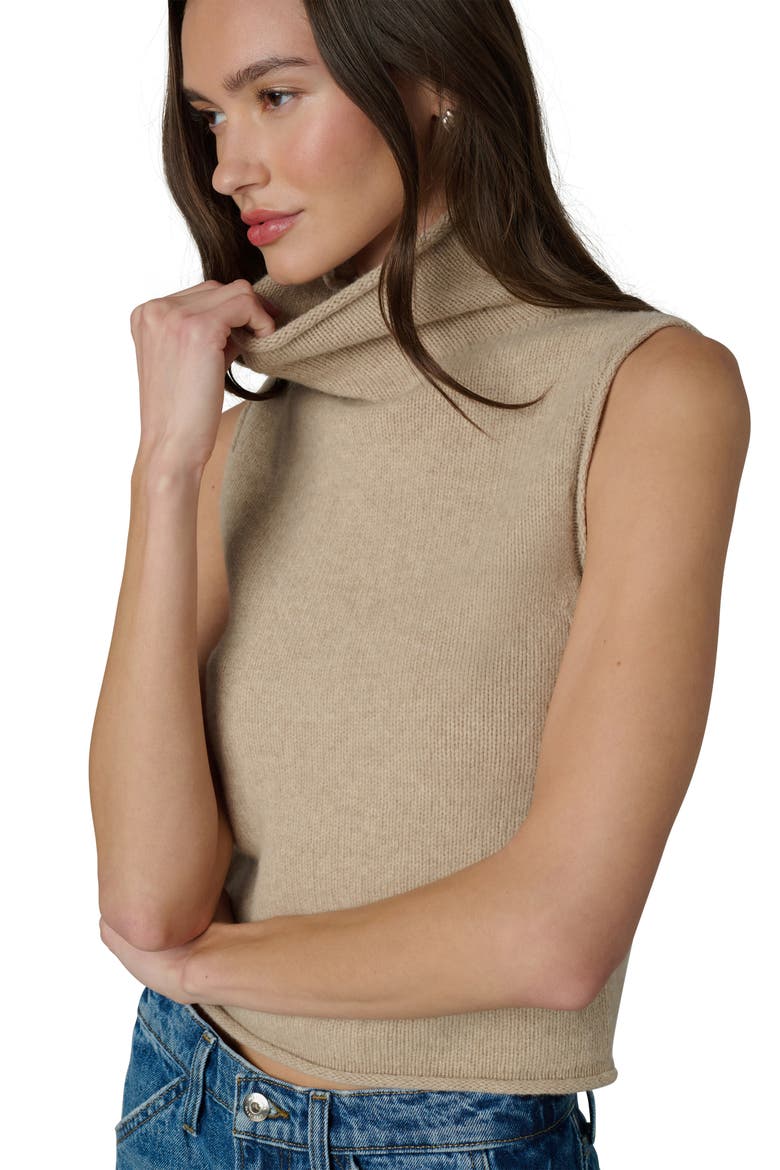 Stevie Sleeveless Wool & Yak Hair Sweater, Alternate, color, CAMEL