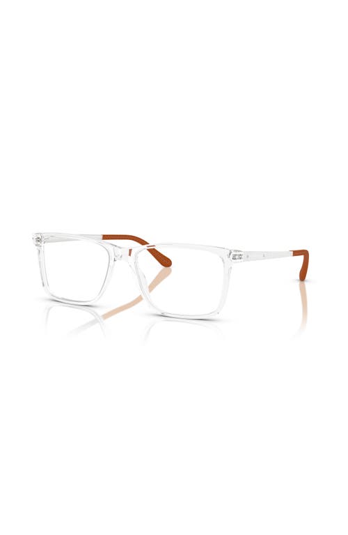 Ralph Lauren 54mm Rectangle Optical Glasses In White