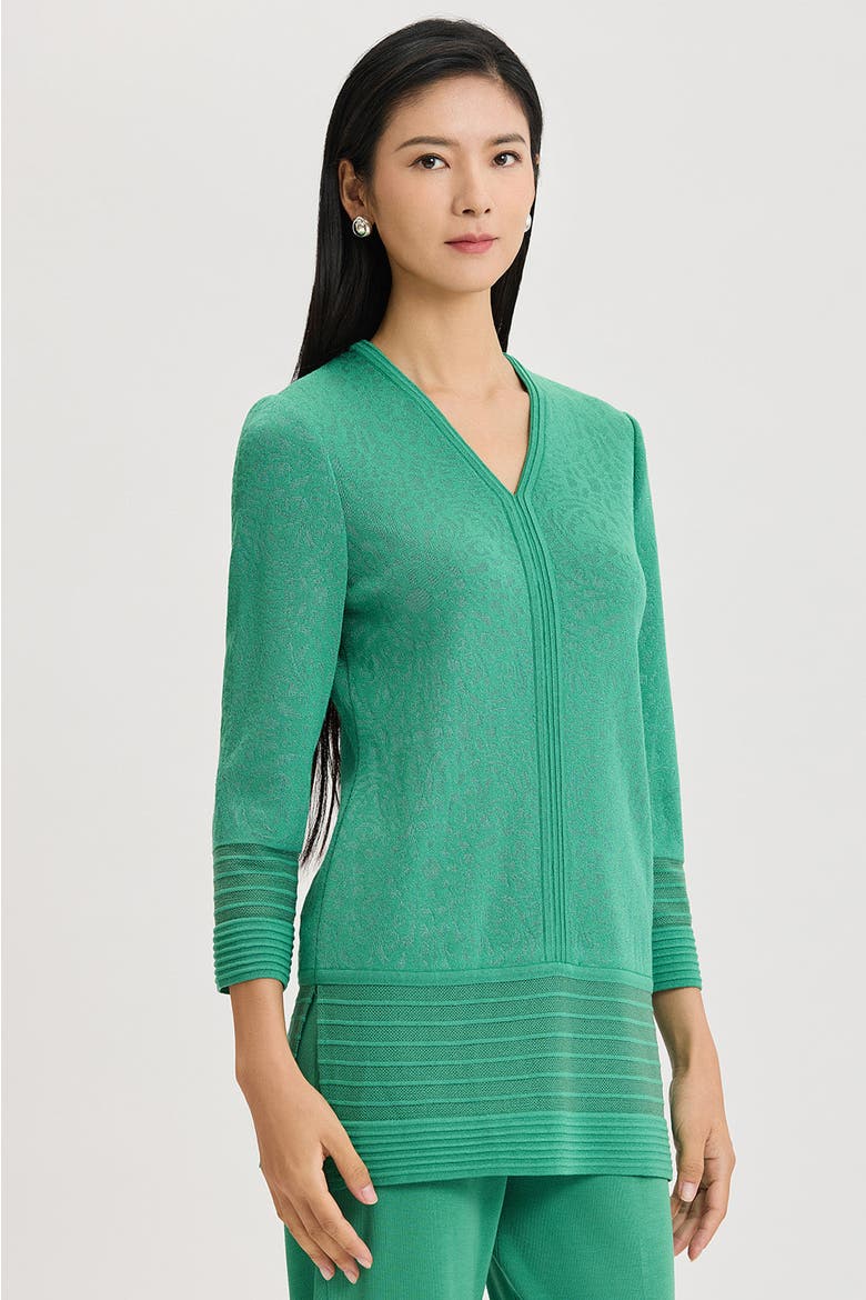 Classic Burnout Medallion Soft Knit Tunic, Alternate, color, Kelly Green