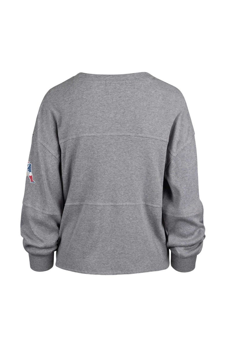 '47 Women's '47 Gray New England Patriots Get Loud Jada Long Sleeve T-Shirt, Alternate, color, 