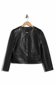 Theory St. Crop Leather Jacket
