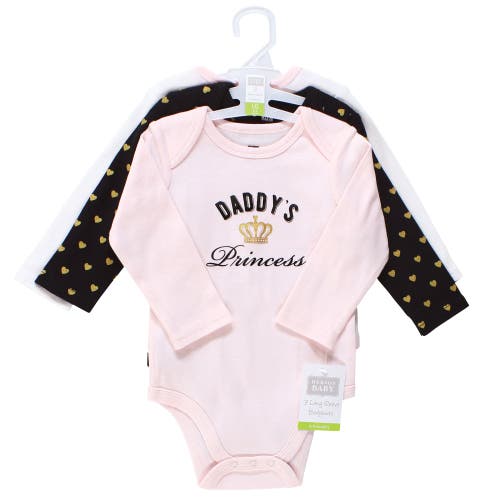 Hudson Baby Infant Breathable Cotton Long-sleeve Bodysuit Bundle 3 Count In Multi