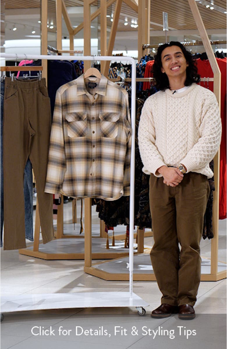 Burnside Plaid Cotton Button-Up Shirt, sales video thumbnail