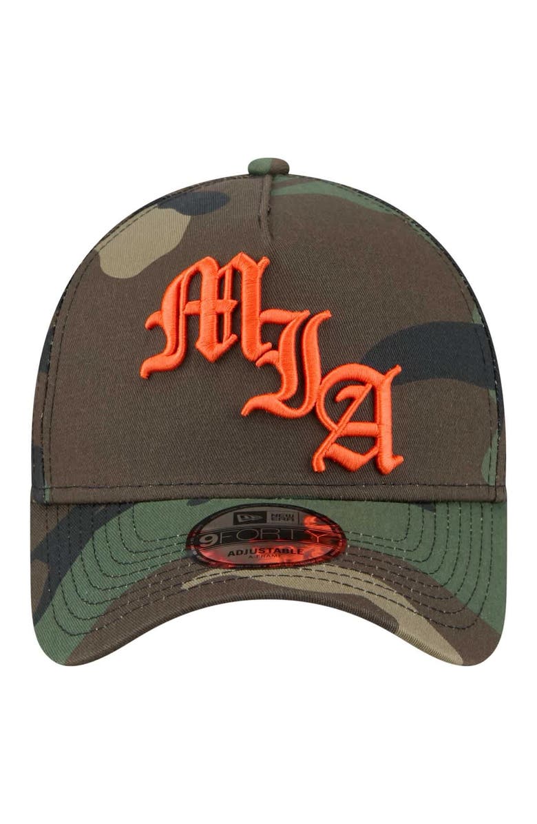 New Era Men's New Era Camo Miami Dolphins Mystic Camo A-Frame 9FORTY Adjustable Hat, Alternate, color, Camo