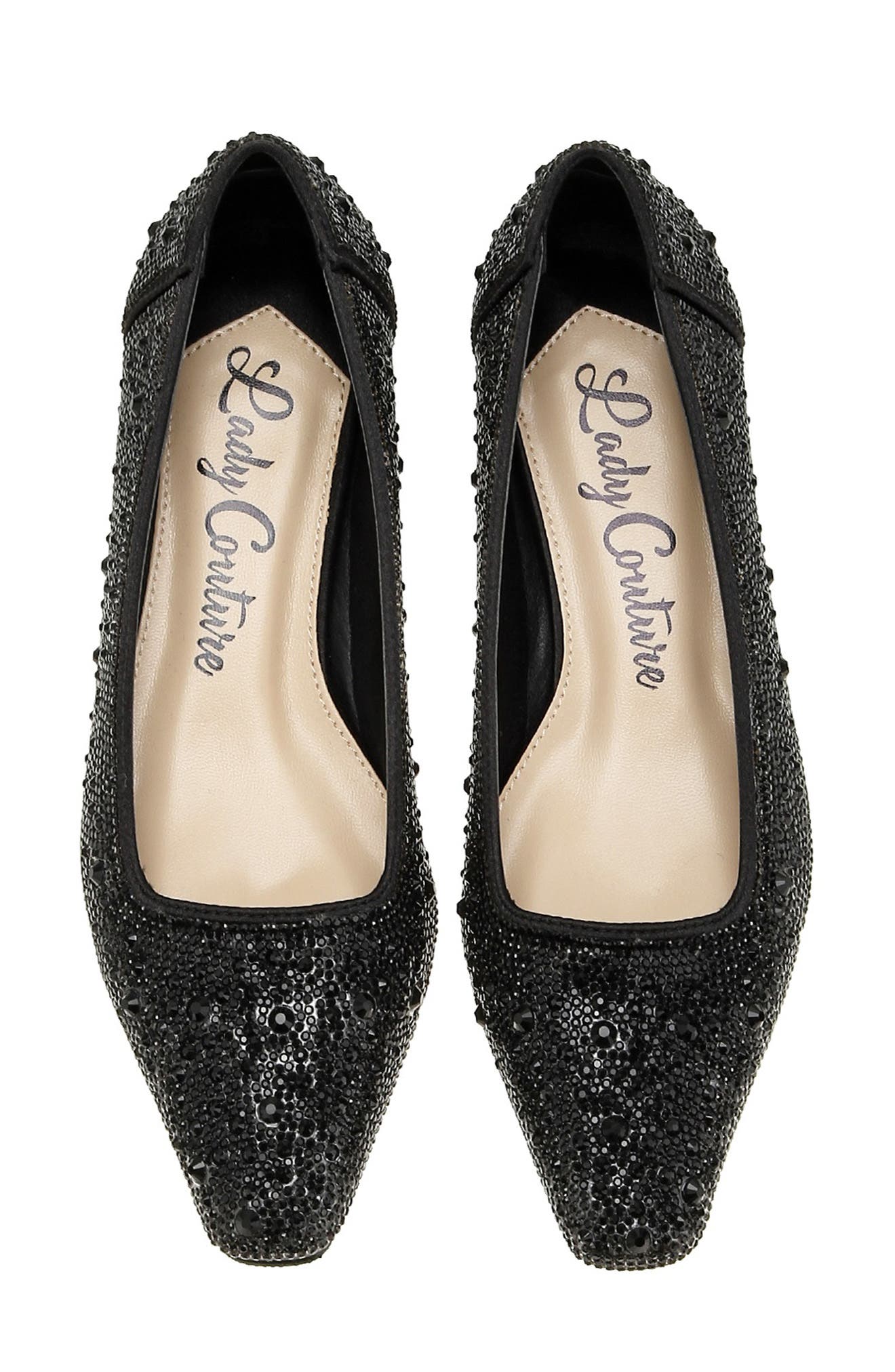 LADY COUTURE Fever Rhinestone Flat, Alternate, color, Black