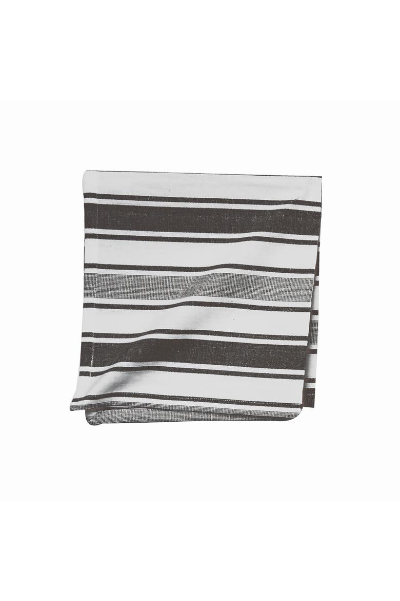 Chandler Stripe Clay Cloth Napkin, Set of 6, Main, color, Brown