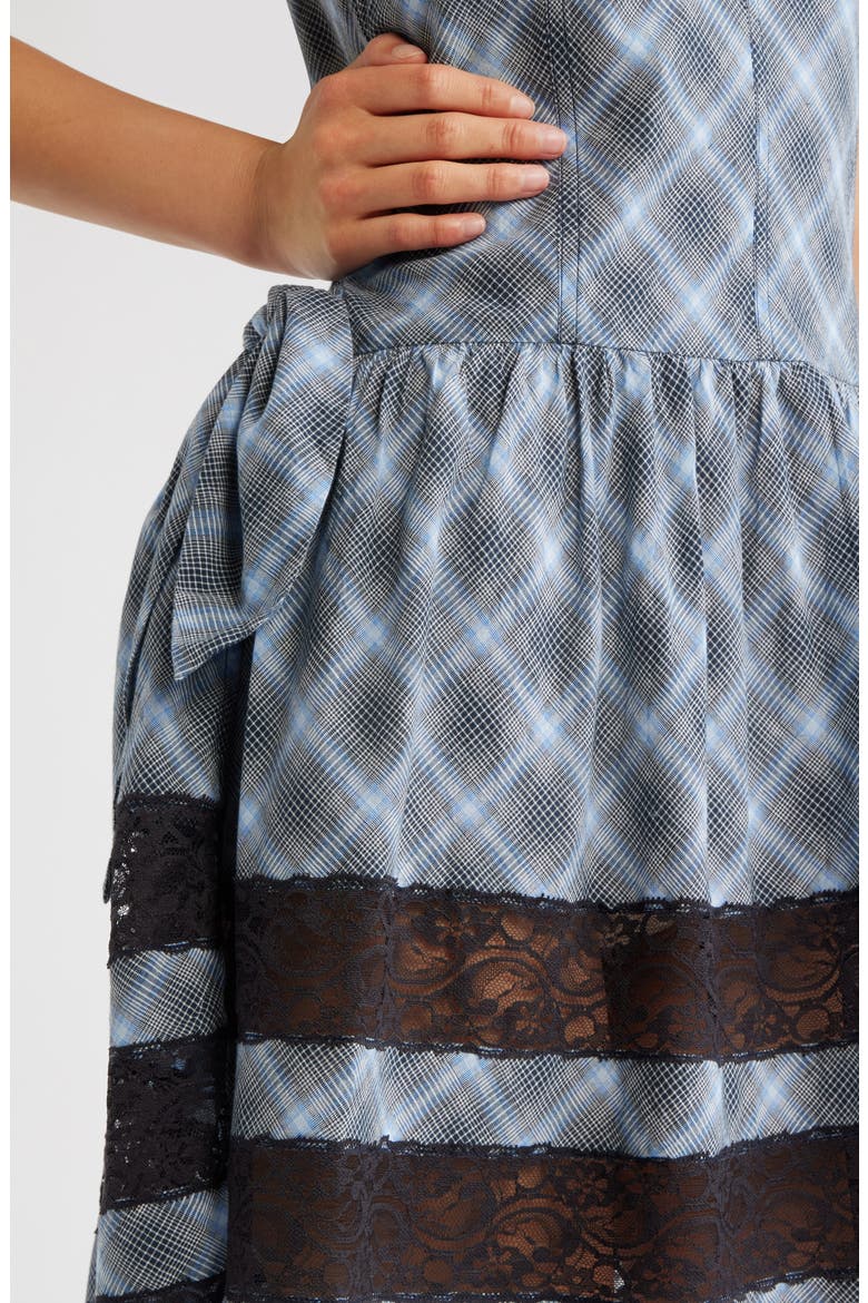 Iggy Lace Insert Midi Dress, Alternate, color, BLUE