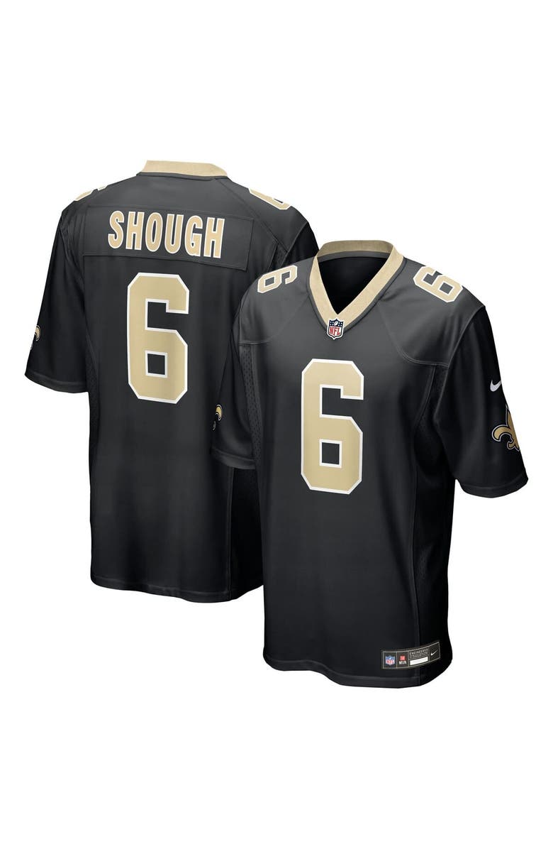 Nike Men's Nike Tyler Shough Black New Orleans Saints Game Jersey, Alternate, color, Black